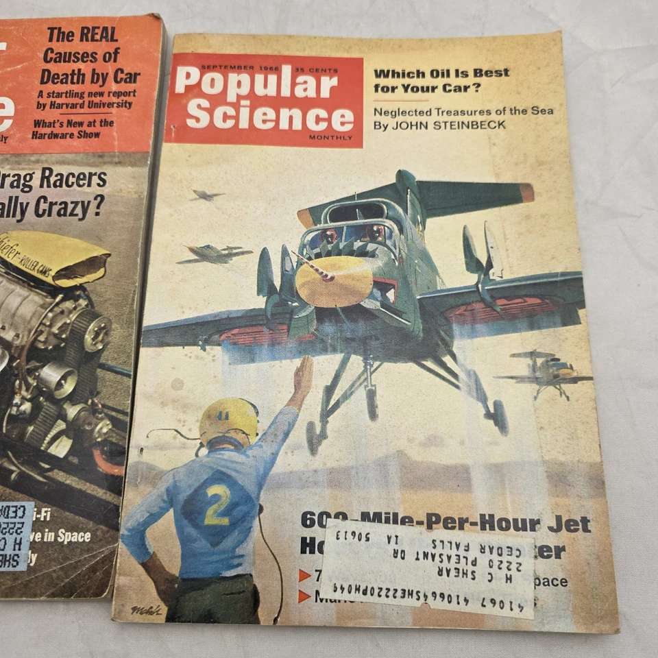 Popular Science Magazine Drag Racing 1963 Dec 1966 Sep Indy Lot Fuel Dragster Foto 3 de 4