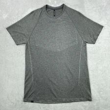 Ten Thousand Seamless Shirt Mens Large Gray Performance Stretch Athletic Gym