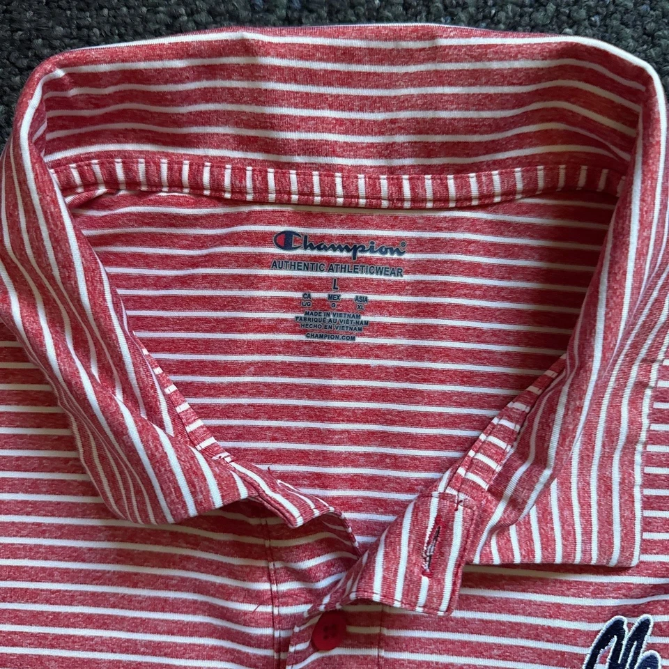 Ole Miss университета красный и белый в полоску рубашка-поло - Изображение 3 из 4