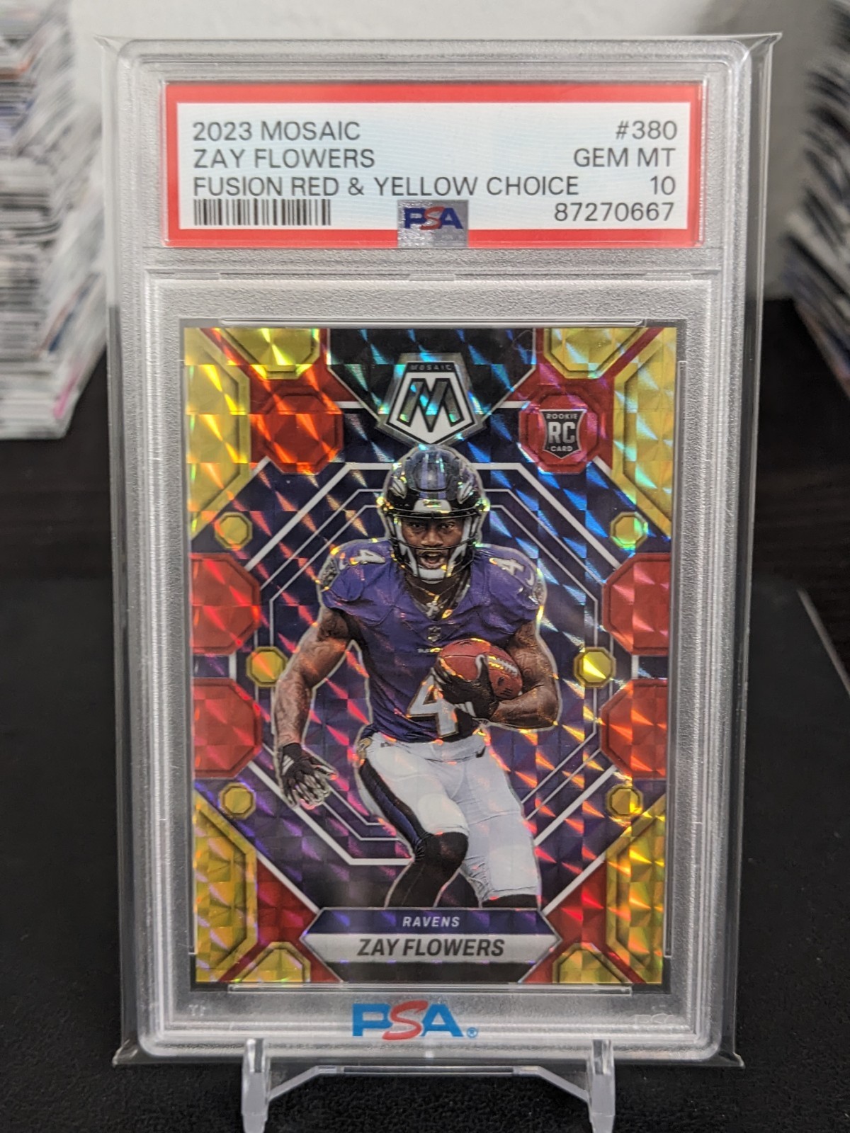 Zay Flowers Panini Mosaic #380 Red/Yellow Fusion Choice