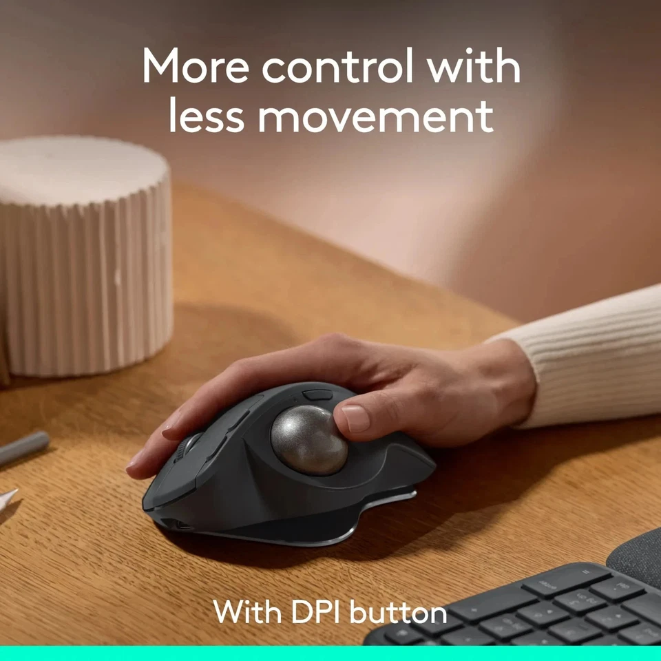 Logitech MX Ergo Plus Wireless Trackball Mouse for PC Mac + 10-30° Tilt Wedge - Image 4 of 4