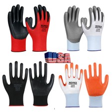 6-72 Pairs WORKS Ultra-Thin Gloves Polyuretha...