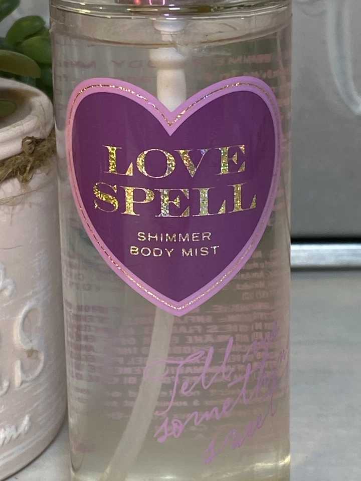 Botella de perfume de vidrio de niebla brillante hechizo de amor Victoria’s Secret DE COLECCIÓN 3,4 OZ NUEVO Foto 2 de 4