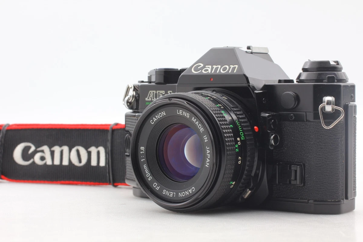 [Como Nuevo] Cámara fotográfica Canon AE-1 Programa Negra SLR Nueva FD 50mm f1.8 de JAPÓN