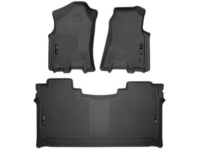 Husky WeatherBeater Front/2nd Row Floor Mats 3pc Fits 2019-2024 Ram 1500 Black