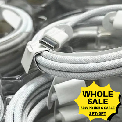 For Samsung Android LG Charger Lot PD 60W Type-C USB-C Fast Charging Phone Cable