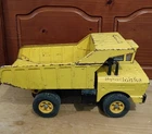 Vintage 1970s Mighty Tonka Dump Truck #3900 Pressed Steel Yellow XMB-975