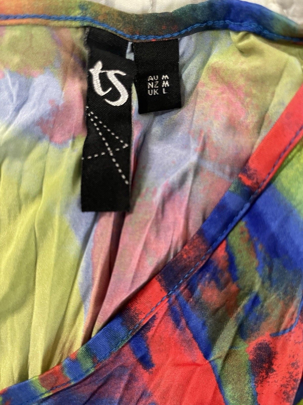 TS Taking Shape Bright Abstract Multi Coloured tu… - image 4