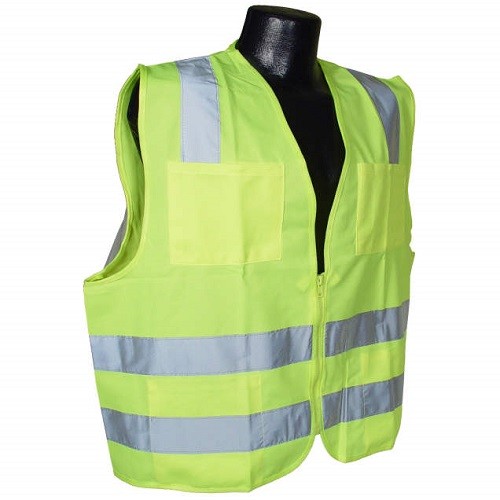 Radians SV8GS4X Class 2 Solid Safety Vests, Green, 4 Extra Large