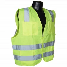 Radians SV8GS4X Class 2 Solid Safety Vests, Green, 4 Extra Large
