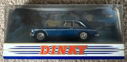 Vintage 1988 Dinky Diecast DY-3 MGB GT 1965 in Blue - brand new in box