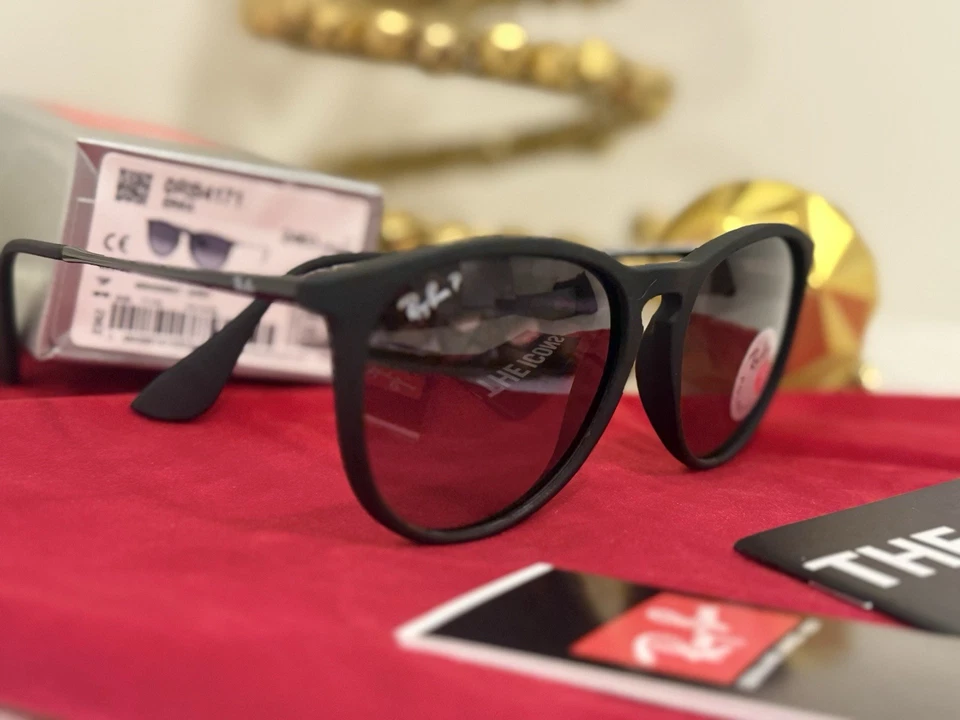 Gafas de sol Ray-Ban RB 4171 ERIKA 622/8G polarizadas negras redondas para mujer 54-18 145 Foto 2 de 4