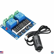 DC 12V XH-M452 Digital Thermostat & Hygrometer Control Module - Dual Output