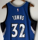 Karl-Anthony Towns #32 Signed Timberwolves Mitchell & Ness NBA Rookie Jersey BAS
