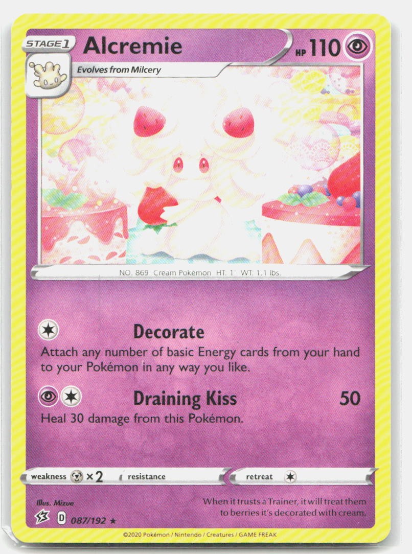 Alcremie 087/192 Rare Rebel Clash Pokemon Lightly Played