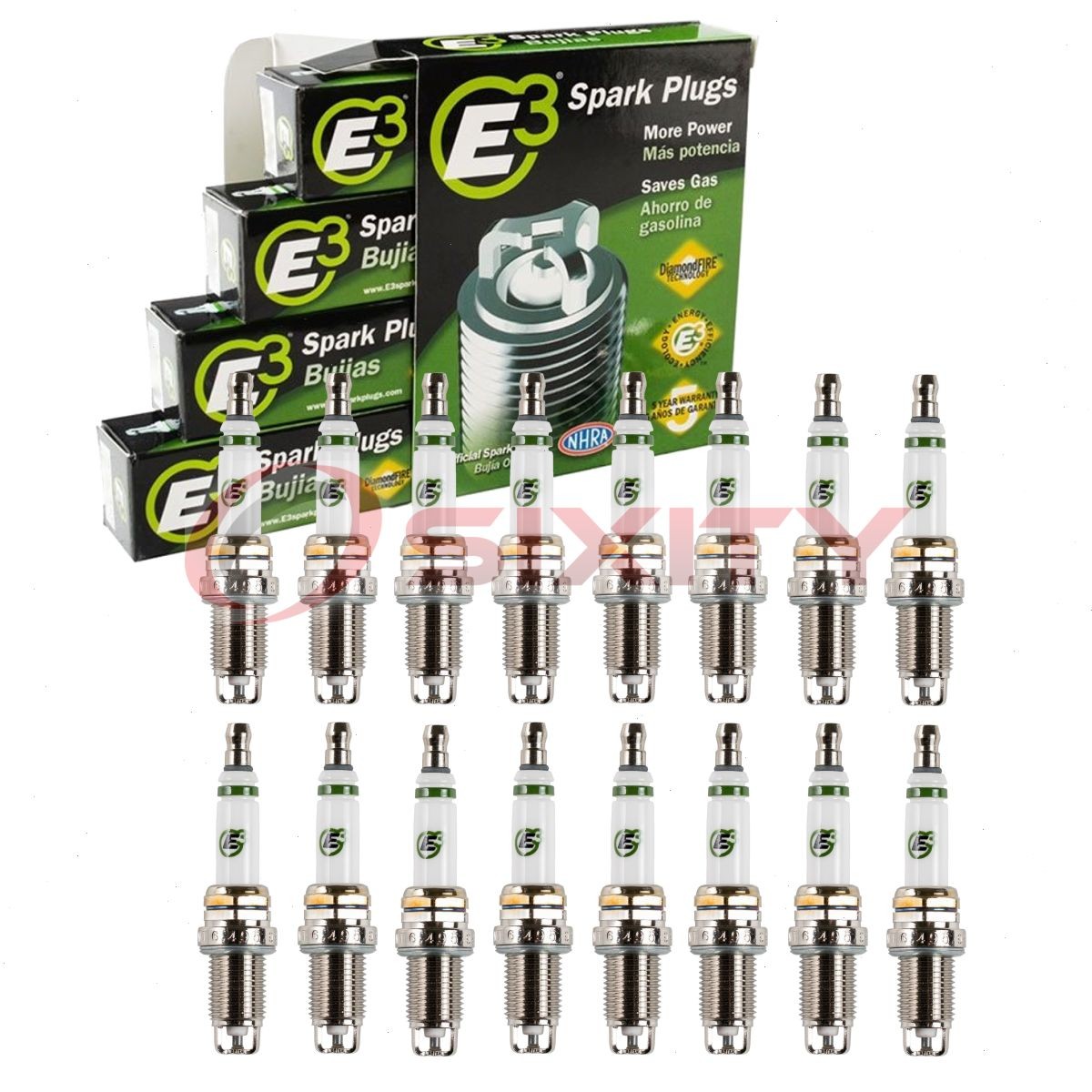 16 pc E3 Spark Plugs for 2003-2004 Mercedes-Benz G55 AMG 5.5L V8 Ignition ez