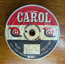 Vintage Carol 2506 18/2 SP-1 300 Volt Wire Spool with Wire Carol Cable Co. USA
