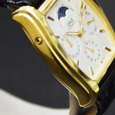 ORIS Day Date Automatic Moon Phase Watch 7488 White Dial Stainless Steel Square