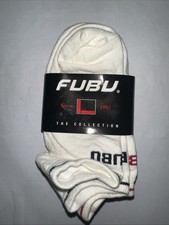 Kids Fubu Socks 3 Pack Vintage Dead Stock Size 7-9 Dusty Due To Shelf Life