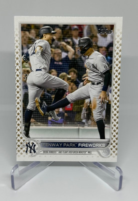 2022 Topps- Aaron Judge & Giancarlo Stanton Fenway Park Fireworks #399 Gold Star