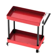 (Red)Service Tool Cart | 2-Tier Tools Storage Trolley | Mobile Workshop New {