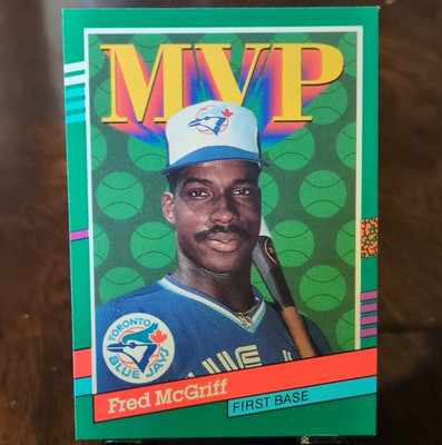 Leaf 1990 Fred McGriff MVP Toronto Blue Jays #389 Base Set Baseball Card
