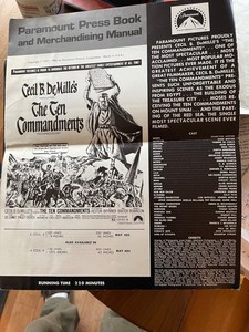 Original 1966 Cecil B. DeMille’s The Ten Commandments Movie Pressbook *RARE*