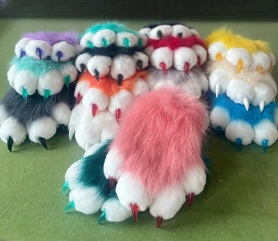Full Set Glove Cat's Paw Claw Wearable Color Cute Plush Halloween Prop