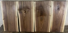 (4) live edge black Walnut Boards Kiln dried and planed 1.1/8”x7.5-9”x18”