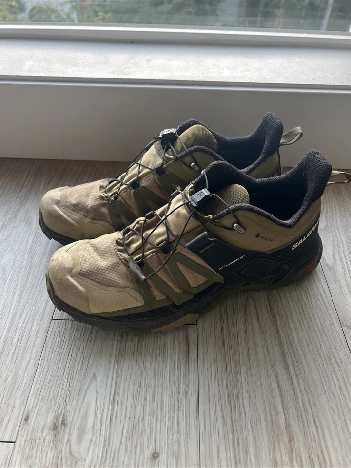 Salomon Men's X Ultra 4 Gore-Tex Low Hiking Trail Shoes Size 11 Kelp/Dark Earth - Image 4 of 4