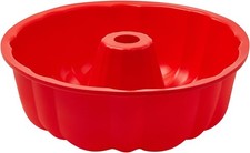Silicone Bundt Cake Pan 10Inch Non Stick Fluted Tube Baking Pan