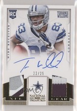 2013 National Treasures Dual Signatures Prime 22/25 Terrance Williams Auto 0s3