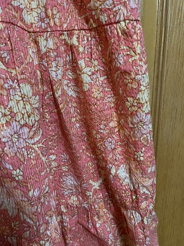 Crewcuts J Crew Girls size 10 Sun Dress. Floral Metallic Shoulder Tie Vacation - Picture 4 of 6