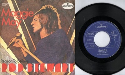 Rod Stewart - Maggie May - 7'' Single in mint- !! (2)
