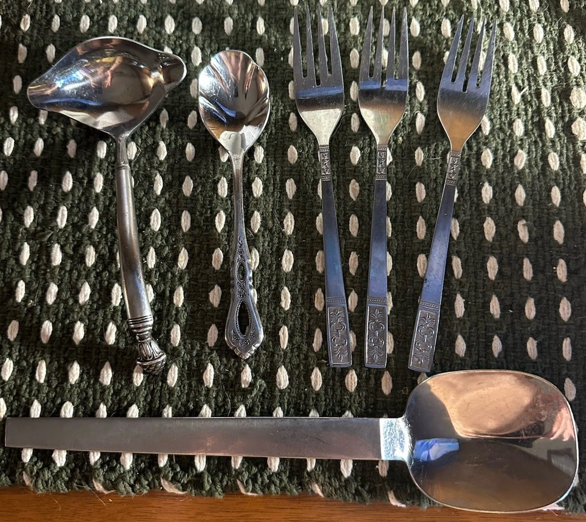 6 Mixed Lot Flatware Stainless Steel Serving Austria Japan Royal Pine Korea