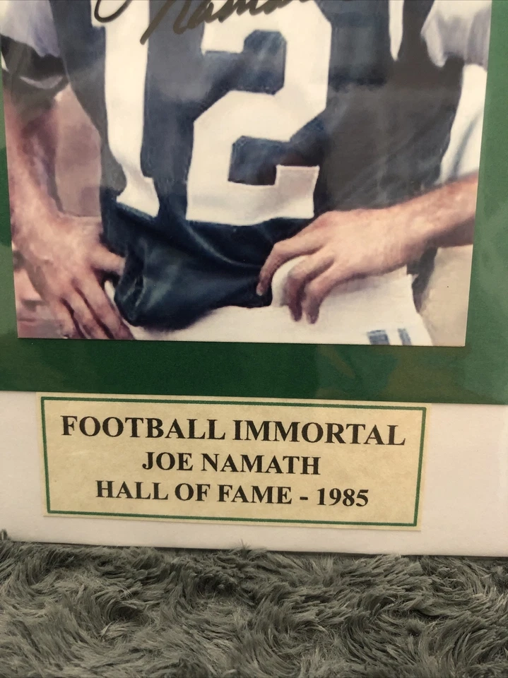 Fotografía de fútbol Joe Namath clase de 1985 firmada 8 x 10 con certificado Foto 3 de 4