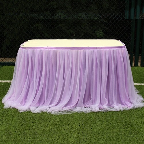Tulle Tutu Table Skirt Tableware Cover Birthday Wedding Party Decoration - Picture 7 of 24