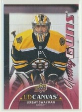 2021-22 Upper Deck Series 1 Canvas Young Guns C116 Jeremy Swayman Boston Bruins