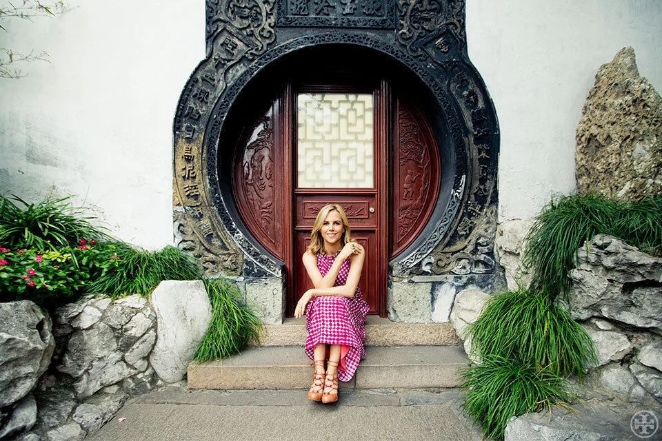 Abito Tory Burch lunghezza tè $595 Sonda 2 seta passerella S Celeb