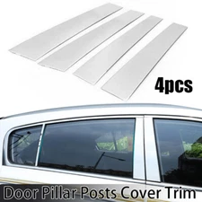 4pcs Door Panel Trim Cover Chrome Pillar Posts Set for 2004-2014 Ford F150 F-150