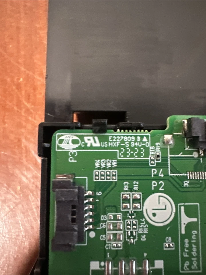 LG 34WQ73A-B 34" Curved Monitor - Auxiliary AUX Board Input Output - Image 3 of 4