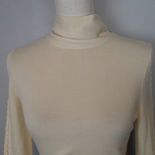 Karen Millen cremefarben Wollmischung figurbetont Stehkragen Langarm Pulloverkleid Größe 3 - Bild 3 von 21