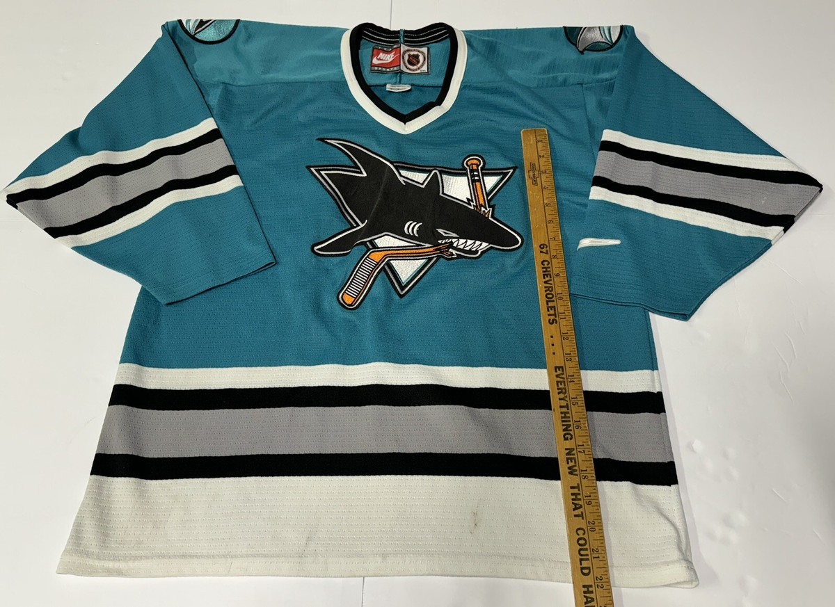 1990's Vintage Nike San Jose Sharks Jersey Size M 90s NHL