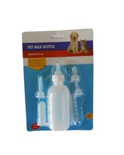 Pet Nursing Milk Bottle 2 oz 60 ml Brush Kit Newborn Orphaned Animals