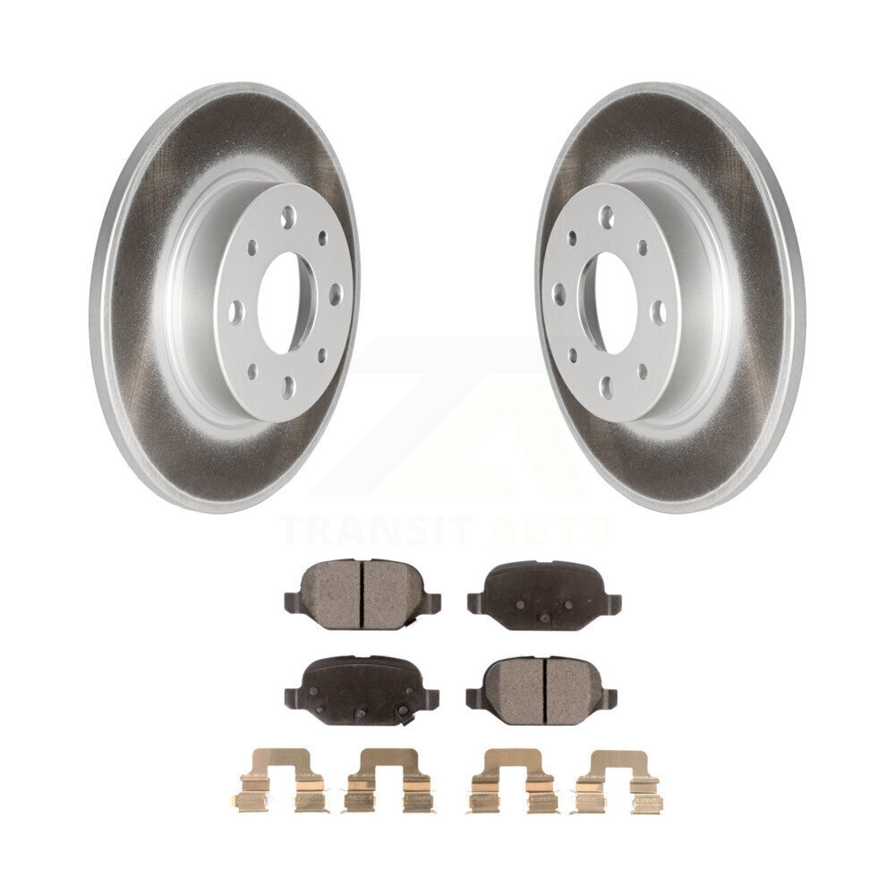 Rear Coated Disc Brake Rotors And Semi-Metallic Pads Kit For Fiat 500 KGF-101559