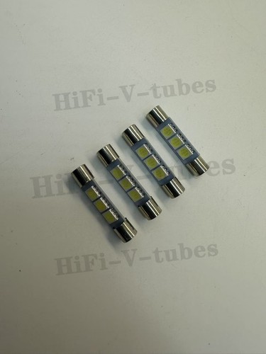 4 New Cool White 8V Fuse Lamp LED Light Bulbs fr Marantz Sansui Pioneer Kenwood - Picture 3 of 11