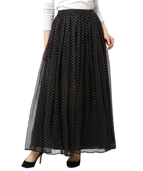 Polka Dot Silk Skirts for Women