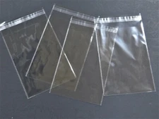 100 Clear Self Seal Bags 5x7 Water Resistant Light Weight Op Packaging Storage