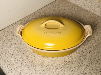 LE CREUSET マルミット18cm イエロー　USED Vintage Le Creuset Oval Covered Casserole Yellow 13-27 | eBay