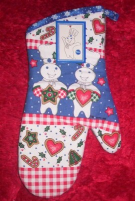 BNWT PILLSBURY Doughboy Poppin' Fresh Pillsbury Bake-Off Kitchen Oven Mitt 1999